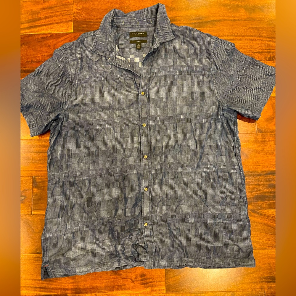 Men’s Banana Republic Button Down Resort Shirt XXL Tall